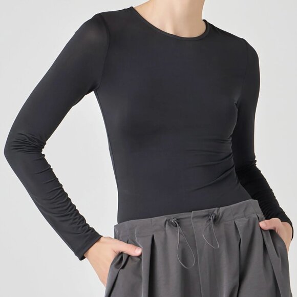 New with Tag Gret Lab Long Sleeve Soft Bodysuit in Black Size Large - Picture 1 of 7